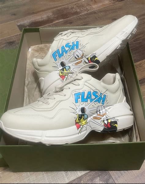 gucci sneakers donald duck|gucci duck flash shoes.